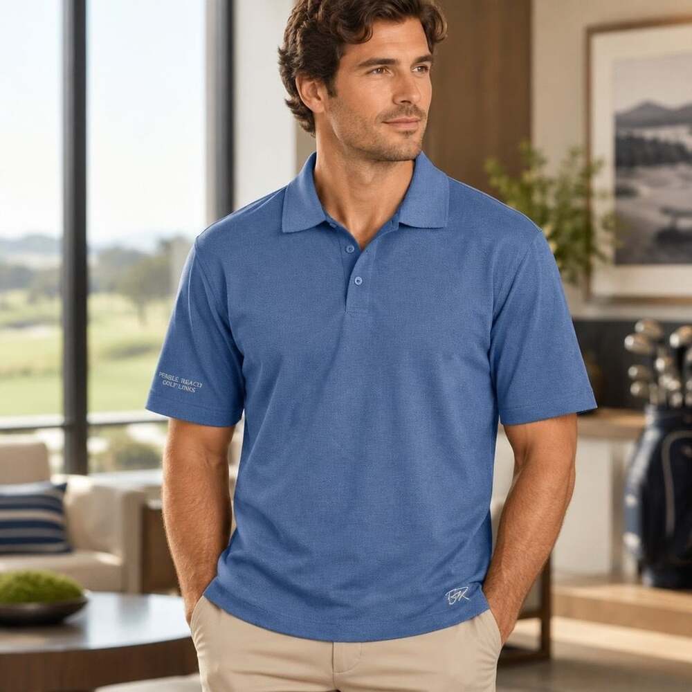 Cutter & Buck DryTec Polo Shirt Size XL Blue Golf Short Sleeve